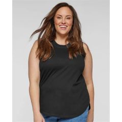 Lat Women's Curvy Relaxed Fine Jersey Tank