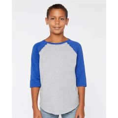 Lat Youth Baseball Fine Jersey Three-Quarter Sleeve Tee