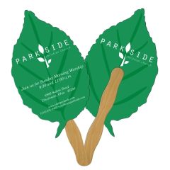 Leaf Hand Fan Full Color 2 Sides