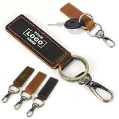 Leather Keychain Handmade Vintage Crazy Horse