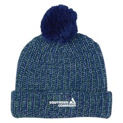 Leatherette Pom Beanie