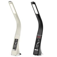 LED Desk Lamp Foldable Alarm Clock Calendar Thermometer