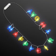 LED Happy Birthday Necklace, Light Words