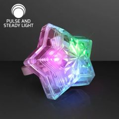 LED Magic Star Gem Rings, Pulse Steady No Flash