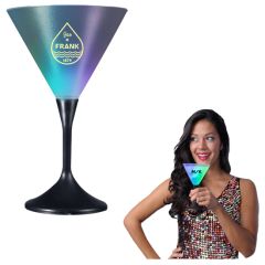 LED Martini Glass With Classy Black Base