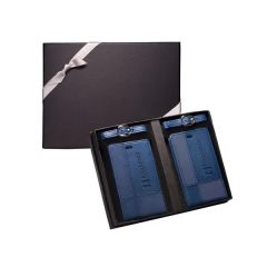 Leeman Tuscany Duo-Textured Luggage Tags Gift Set