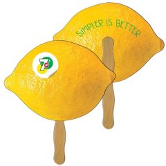 Lemon / Lime Fruit Hand Fan Full Color 2 Sides