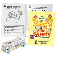 Let's Learn The ABC's Of Fire Safety With Pop-Out Fire Truck Educational Activities Customizable Book