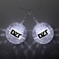 Light Projecting Disco Ball Earrings, 1 Pair