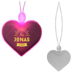 Light Up Acrylic Heart Necklace