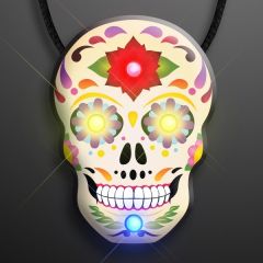 Light Up Day Of The Dead Sugar Skull Necklace