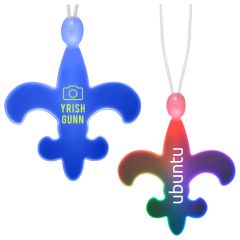 Light Up Fleur De Lis Acrylic Necklace With Leds