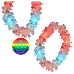 Light Up Hawaiian Leis With Custom Rainbow Medallion