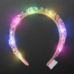 Light Up Iridescent Braid Headband