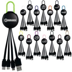 Light Up Logo Clip 3 In 1 Charging Cable