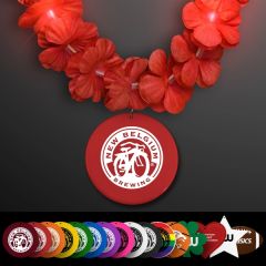 Light Up Red Lei With Medallion