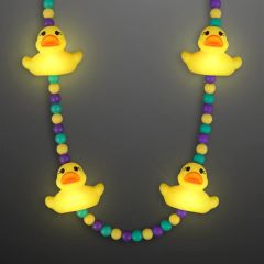 Light Up Rubber Ducky Beads Necklace