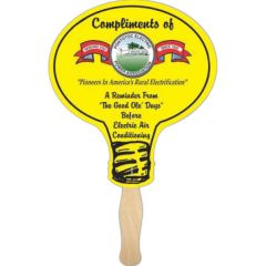 Lightbulb Shape Full Color 1 Sided Hand Fan