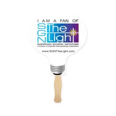 Lightbulb Shape Hand Fan Sandwich Style