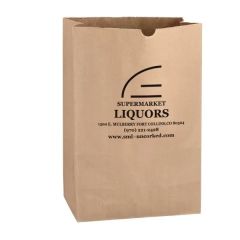Lightweight 35 Natural Kraft 1/6 Bbl. Large SOS Grocery Bag