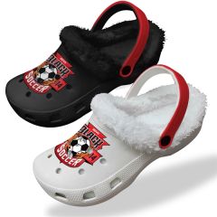 Lightweight EVA Clog W/ Fur Lining Partial Print