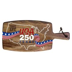 Limited Edition USA 250 Years Acacia Paddle Cutting Board UV