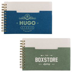 Lino FSC Paper Spiral Binding Horizontal Pocket Notebook -A6