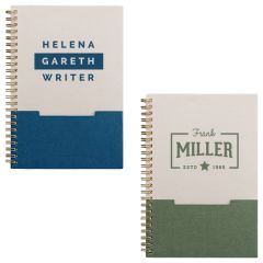 Lino FSC Paper Spiral Binding Vertical Pocket Notebook - A5