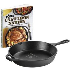 Lodge 10.25 Inch  Cast Iron / Nation Cookbook Gift Set