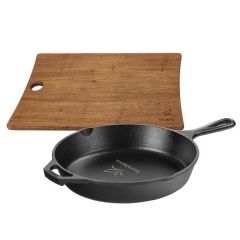 Lodge 10.25 Inch  Cast Iron / Woodland Board Gift Set