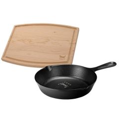 Lodge 8 Inch  Skillet/12 Inch  Arch Cutting Board Gift Set