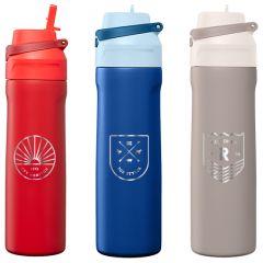 Lynk Stainless Steel Flip-Straw Bottle - 23 Oz - Laser
