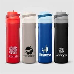 Lynk Stainless Steel Flip-Straw Bottle - 23 Oz - Silkscreen