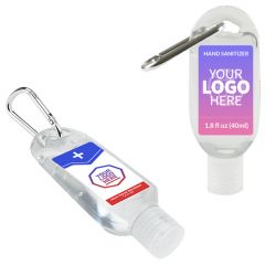 Made In USA Customizable Hand Sanitizer With Carabiner