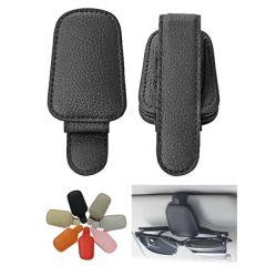 Magnetic Leather Sunglass Holder & Car Visor Clip