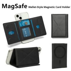 Magnetic Three-Fold Phone Wallet Stand