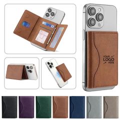 Magnetic Tri-Fold Wallet With Card Slots and Stand