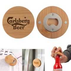 Magnetized Bamboo Bottle Opener
