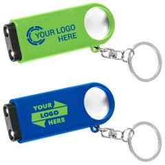 Magnifier And Led Light Key Chain