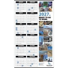 Mail-Rite Year-In-View Full-Color Calendar