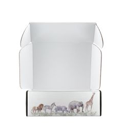 Mailing Box, B-Flute 11 Inch X 9 Inch X 4 Inch - White - E - 396 Sq In