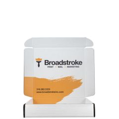 Mailing Box, B-Flute 10 Inch X 10 Inch X 2 Inch - White - C - 200 Sq In