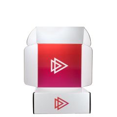 Mailing Box, B-Flute 10 Inch X 10 Inch X 4 Inch - White - E - 400 Sq In