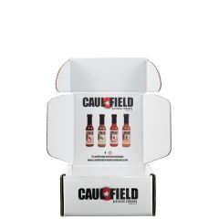 Mailing Box, B-Flute 6 Inch X 6 Inch X 3 Inch - White - B - 108 Sq In