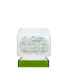 Mailing Box, B-Flute 8 Inch X 8 Inch X 2 Inch - White - B - 128 Sq In