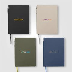 Malmo Recycled Plastic A5 Journal Pen Set -Colorjet