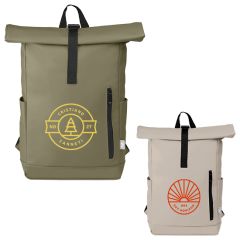 Malmo RPET Waterproof Zipper 15-Inch Laptop Rolltop Backpack