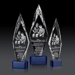 Manilow Award On Paragon Base 3D - Blue