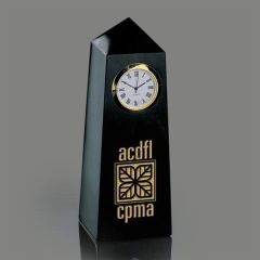 Marble Clock - 6 Inch Obelisk
