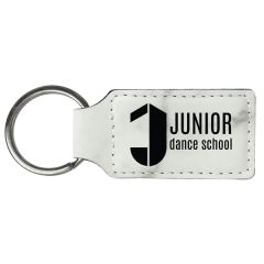 Marble Laserable Leatherette Rectangle Keychain